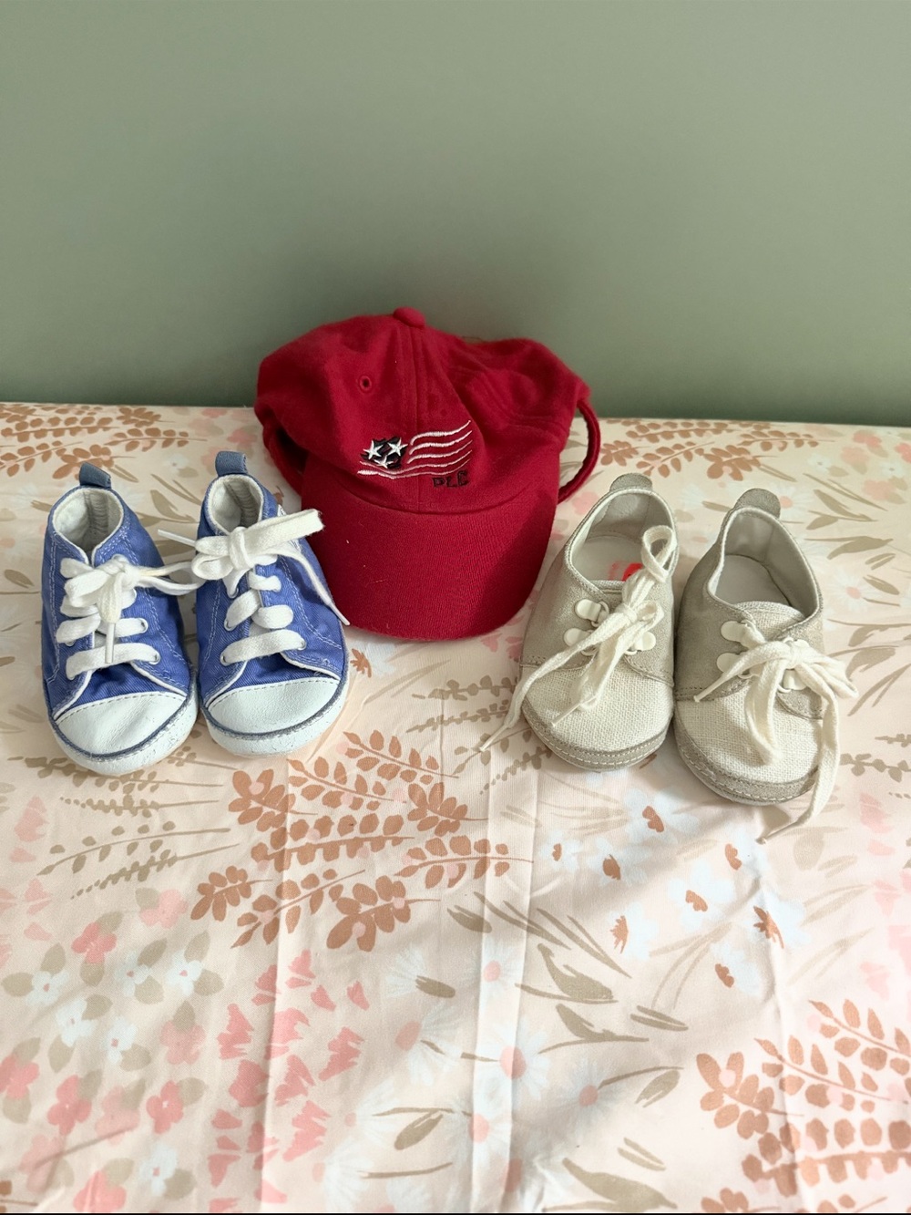Kids Canvas Lace-Up Shoes in Blue and Cream
